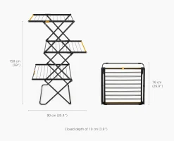 AirFrame™ Max 21m Folding Drying Rack with Long Garment Hanging Rails