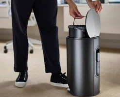 Arc™ 10L Easy-push Matt Black Pedal Trash Can Starter Set