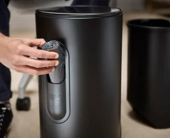 Arc™ 10L Easy-push Matt Black Pedal Trash Can Starter Set