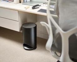Arc™ 10L Easy-push Matt Black Pedal Trash Can