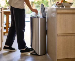 Arc™ 30L Easy-push Stainless-steel Pedal Trash Can