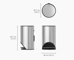 Arc™ 10L Easy-push Stainless-steel Pedal Trash Can