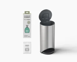 Arc™ 30L Easy-push Stainless-steel Pedal Trash Can Starter Set