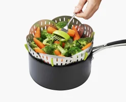 Bloom™ Stainless-steel Folding Steamer Basket