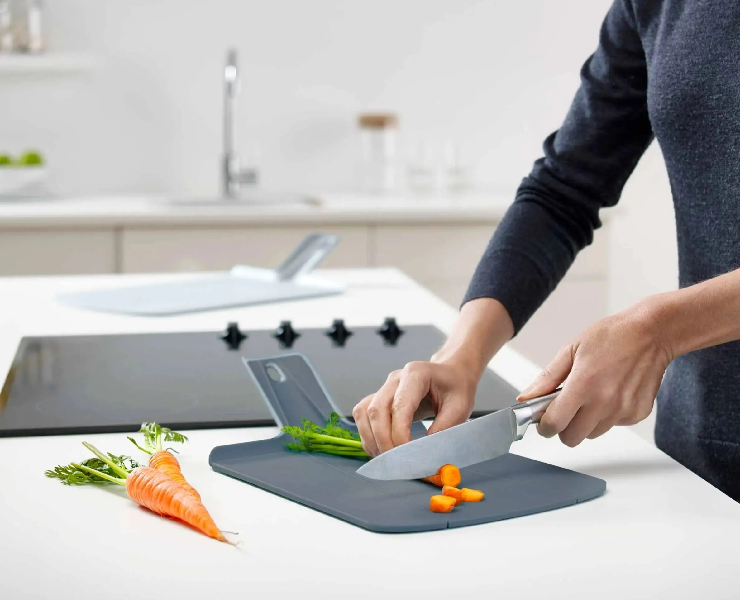 Chop2Pot™ Plus 2-piece Blue Cutting Board Set