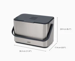 Collect™ 4L Stainless-steel Food Waste Caddy