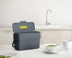Compo™ 4L Gray Food Waste Caddy Starter Set