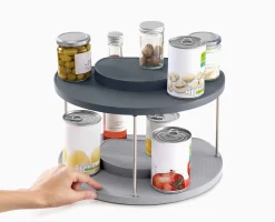 CupboardStore™ 2-tier Gray Rotating Organizer