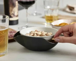 Double-Dish™ Gray Serving Bowl