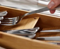 DrawerStore™ Bamboo Compact Cutlery Organizer