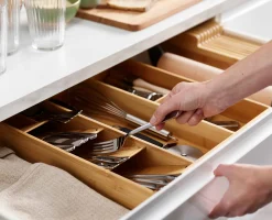 DrawerStore™ Bamboo Cutlery, Utensil & Gadget Organizer