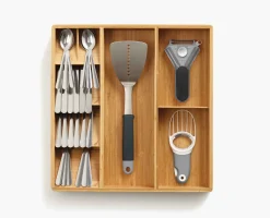 DrawerStore™ Bamboo Cutlery, Utensil & Gadget Organizer