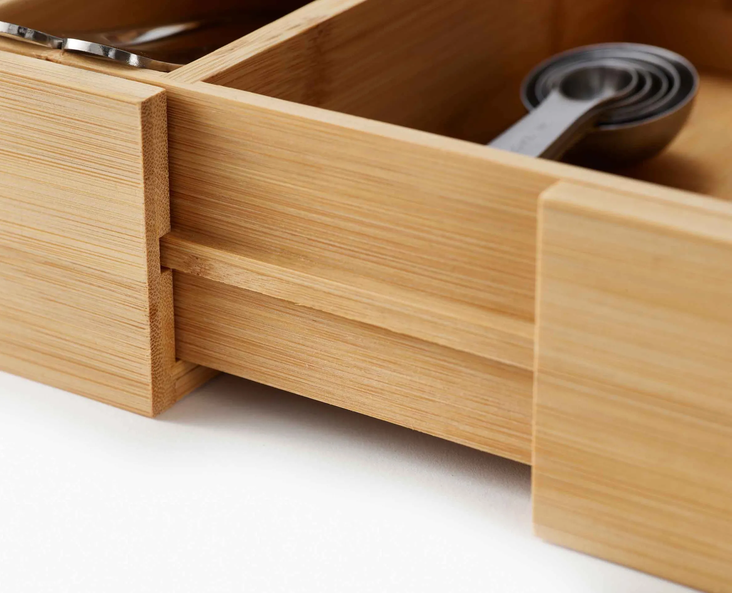 DrawerStore™ Bamboo Expanding Cutlery, Utensil & Gadgets Organizer