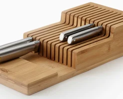 DrawerStore™ Bamboo Large 2-tier Knife Organizer
