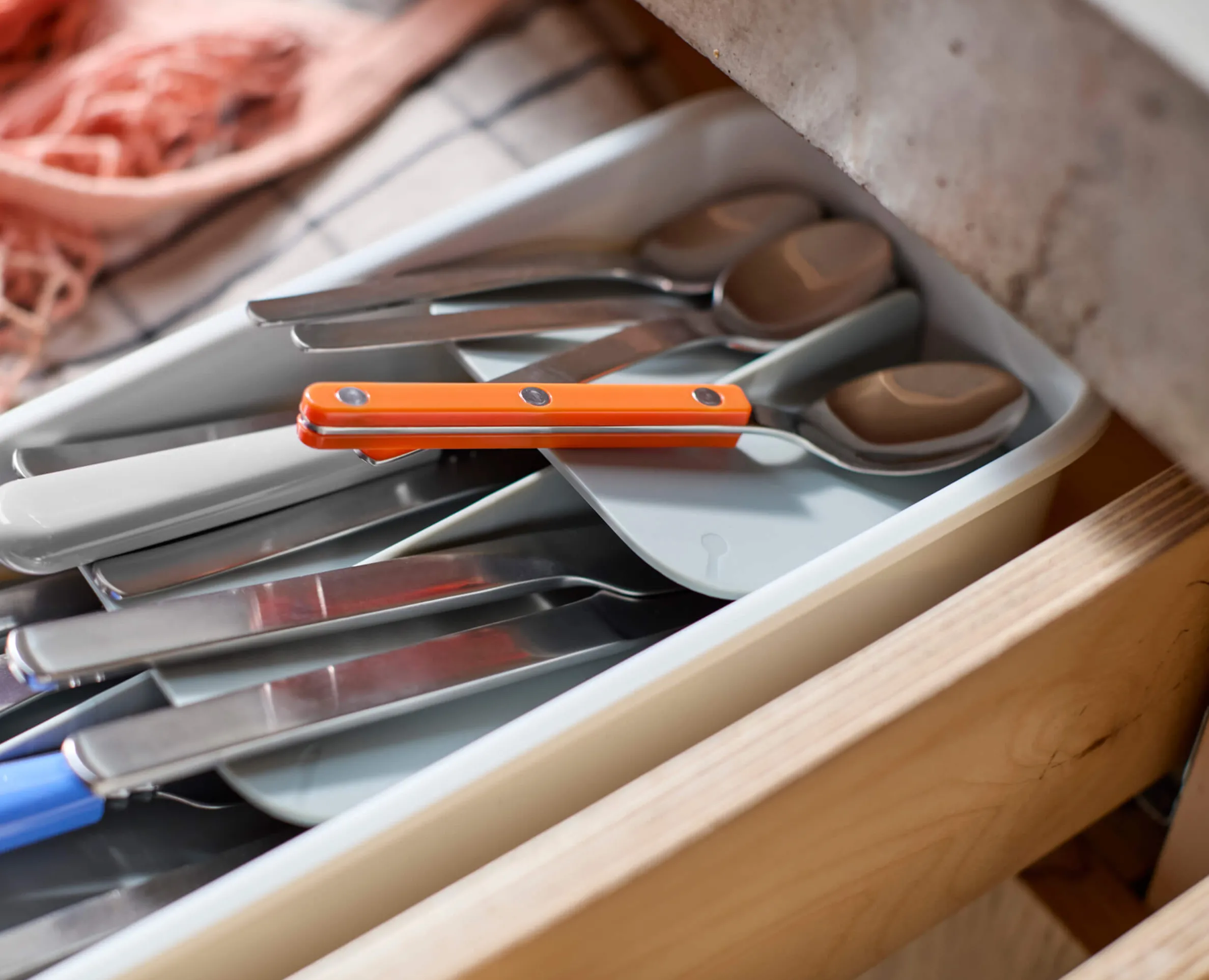 DrawerStore™ Compact Tiered Cutlery Organizer
