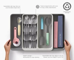 DrawerStore™ Expanding Tiered Cutlery, Utensil & Gadget Organizer