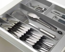 DrawerStore™ Gray Cutlery, Utensil & Gadget Organizer
