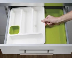 DrawerStore™ Gray Expandable Cutlery Tray