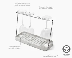 DrySmart™ Folding Wine Glass Drying Rack
