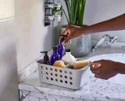 EasyStore™ Ecru Bathroom Storage Basket