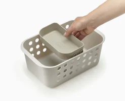 EasyStore™ Ecru Bathroom Storage Basket