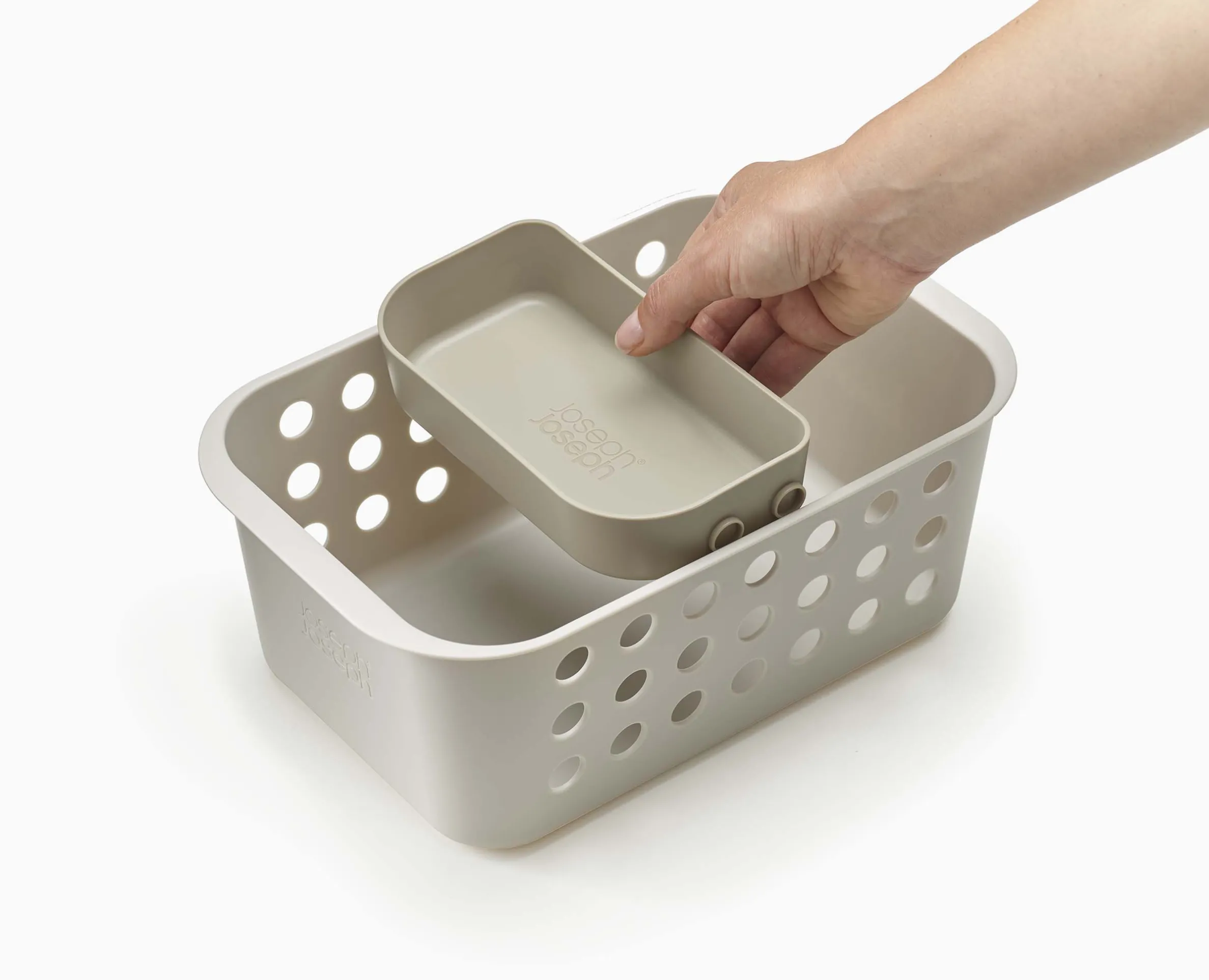 EasyStore™ Ecru Bathroom Storage Basket