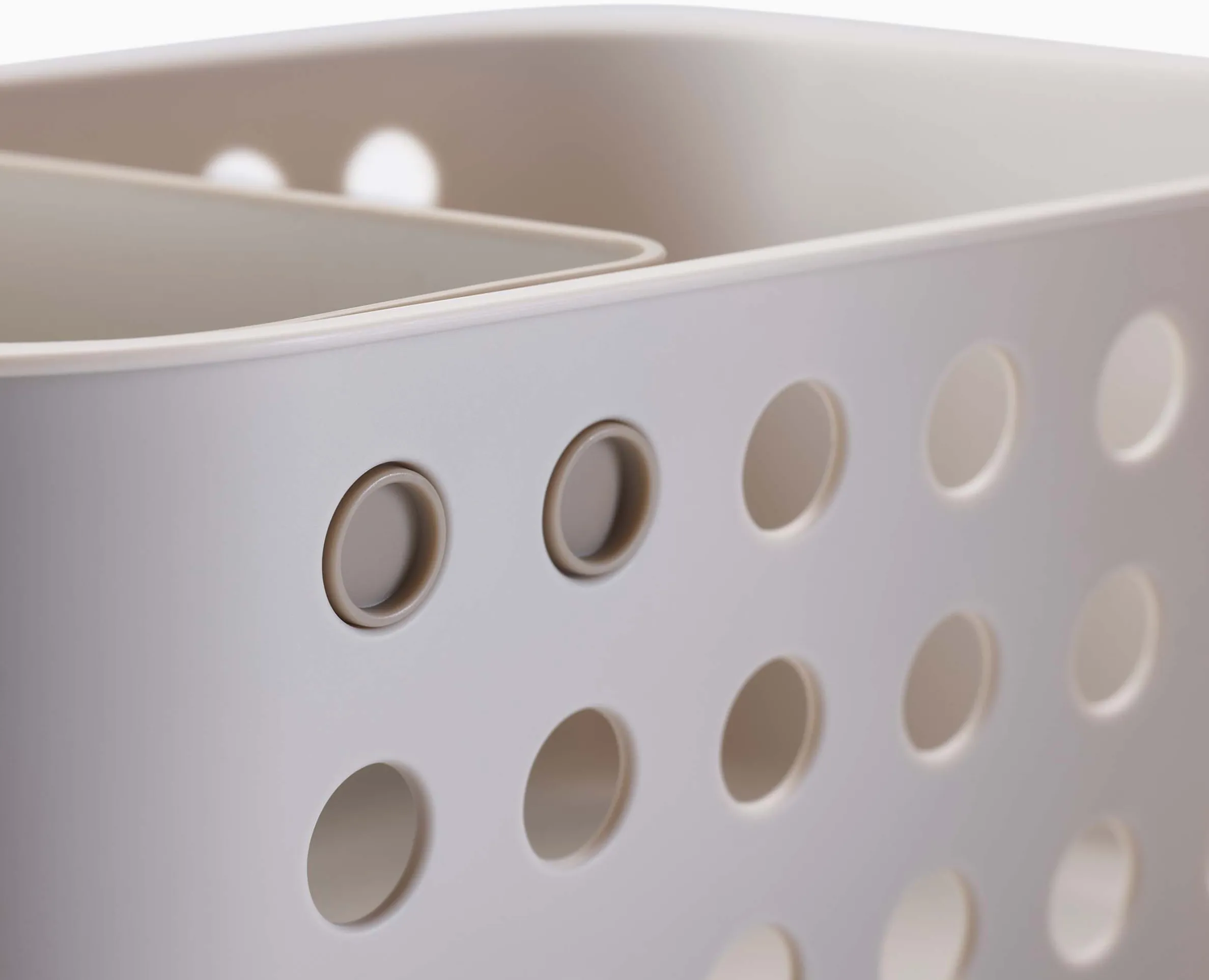 EasyStore™ Ecru Bathroom Storage Basket