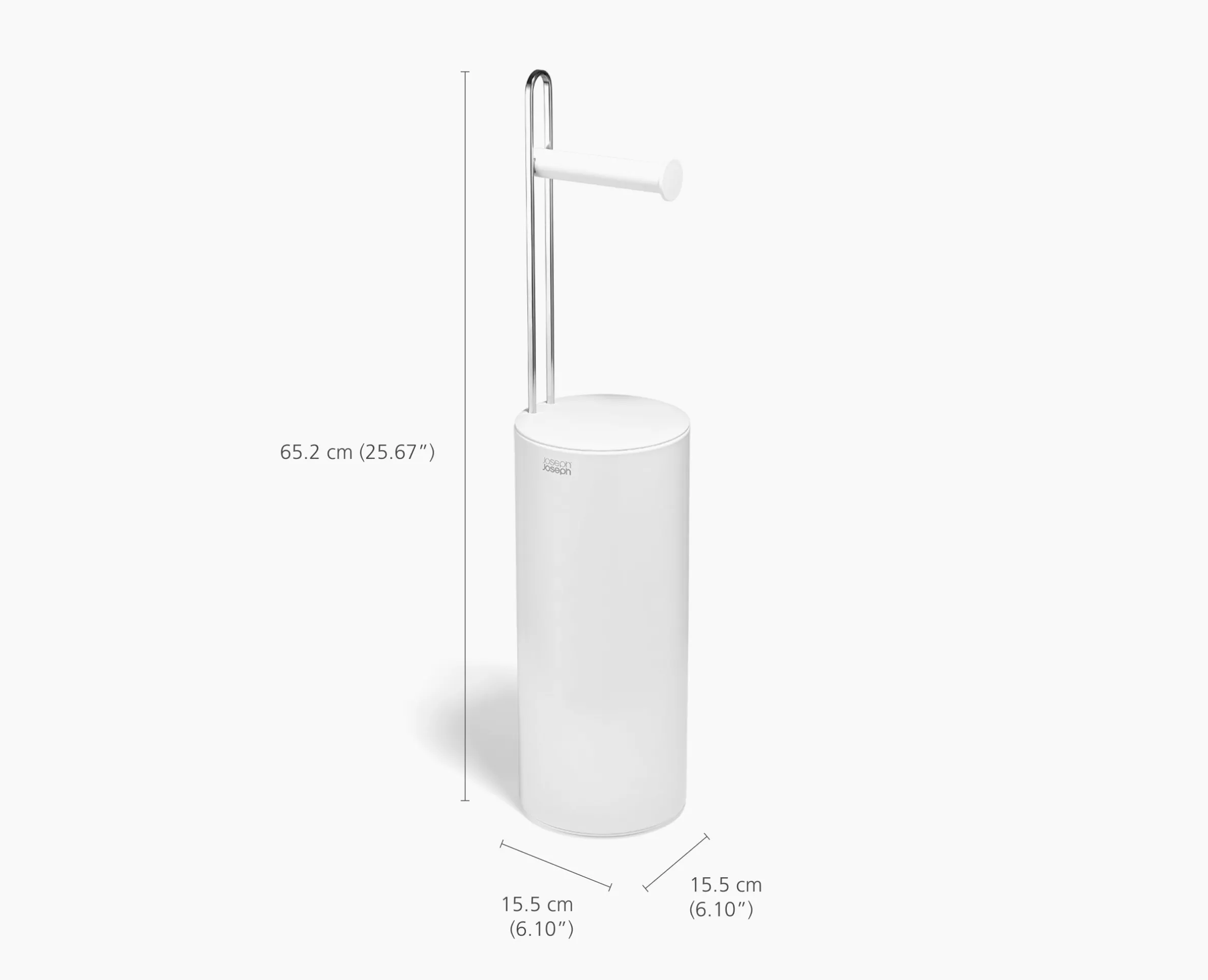 EasyStore™ Gloss White Concealed Toilet Paper Holder