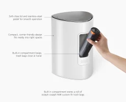 EasyStore™ 5L Gloss White Bathroom Trash Can Starter Set