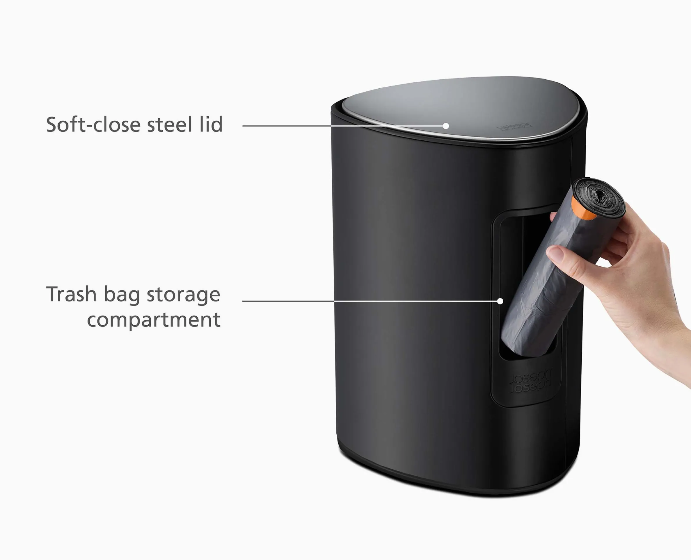 EasyStore™ 5L Matt Black Bathroom Pedal Trash Can