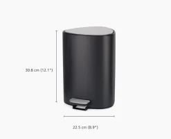 EasyStore™ 5L Matt Black Bathroom Pedal Trash Can