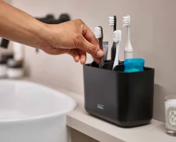 EasyStore™ Large Matt Black Toothbrush Holder