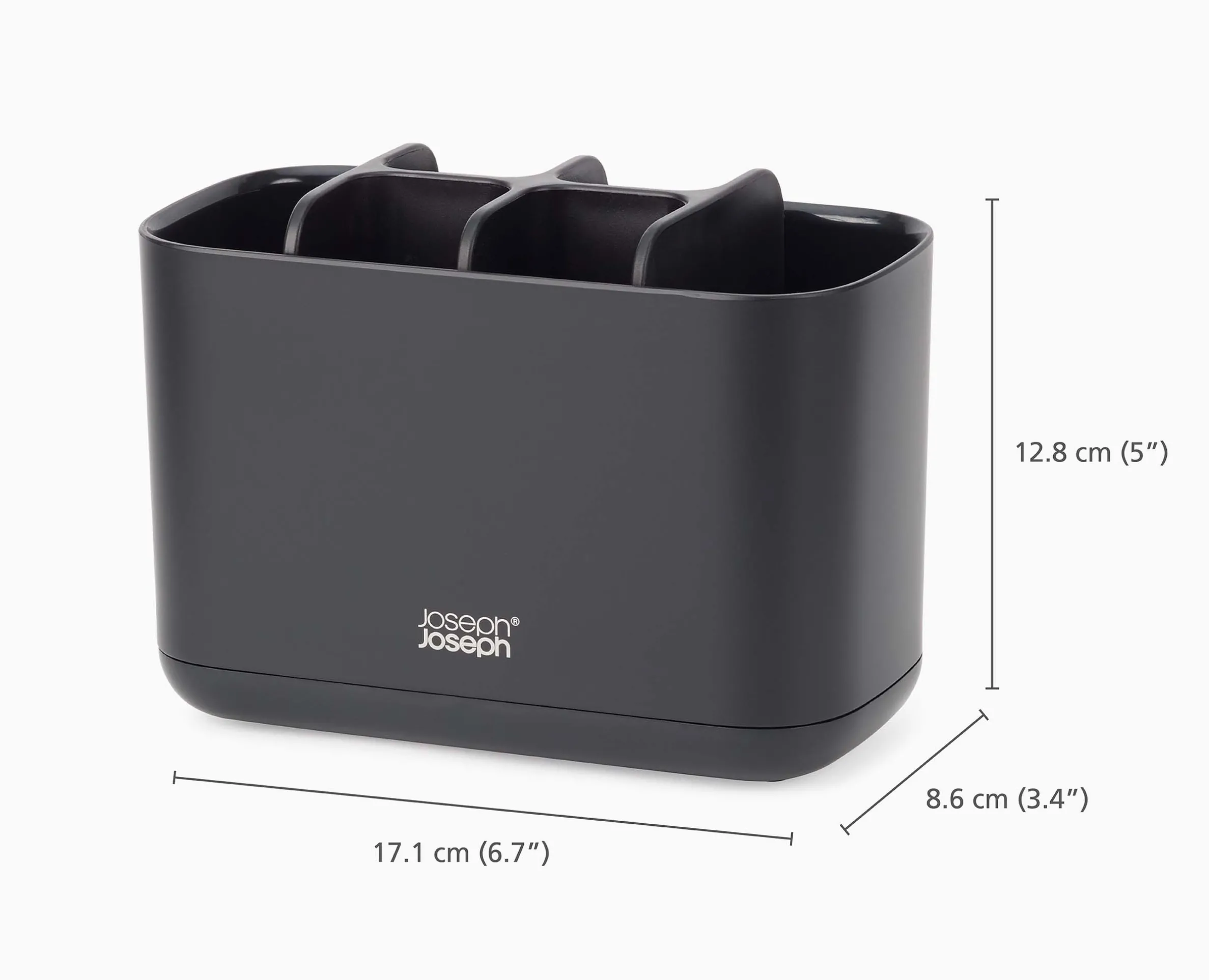 EasyStore™ Large Matt Black Toothbrush Holder