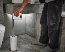 EasyStore™ Luxe 2-in-1 Stainless-steel Toilet Paper Stand
