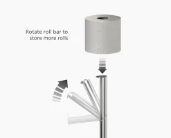 EasyStore™ Luxe 2-in-1 Stainless-steel Toilet Paper Stand