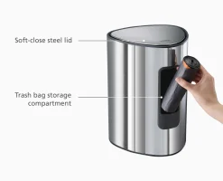 EasyStore™ Luxe 5L Stainless-steel Bathroom Pedal Trash Can
