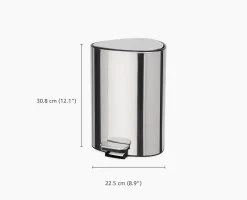 EasyStore™ Luxe 5L Stainless-steel Bathroom Pedal Trash Can