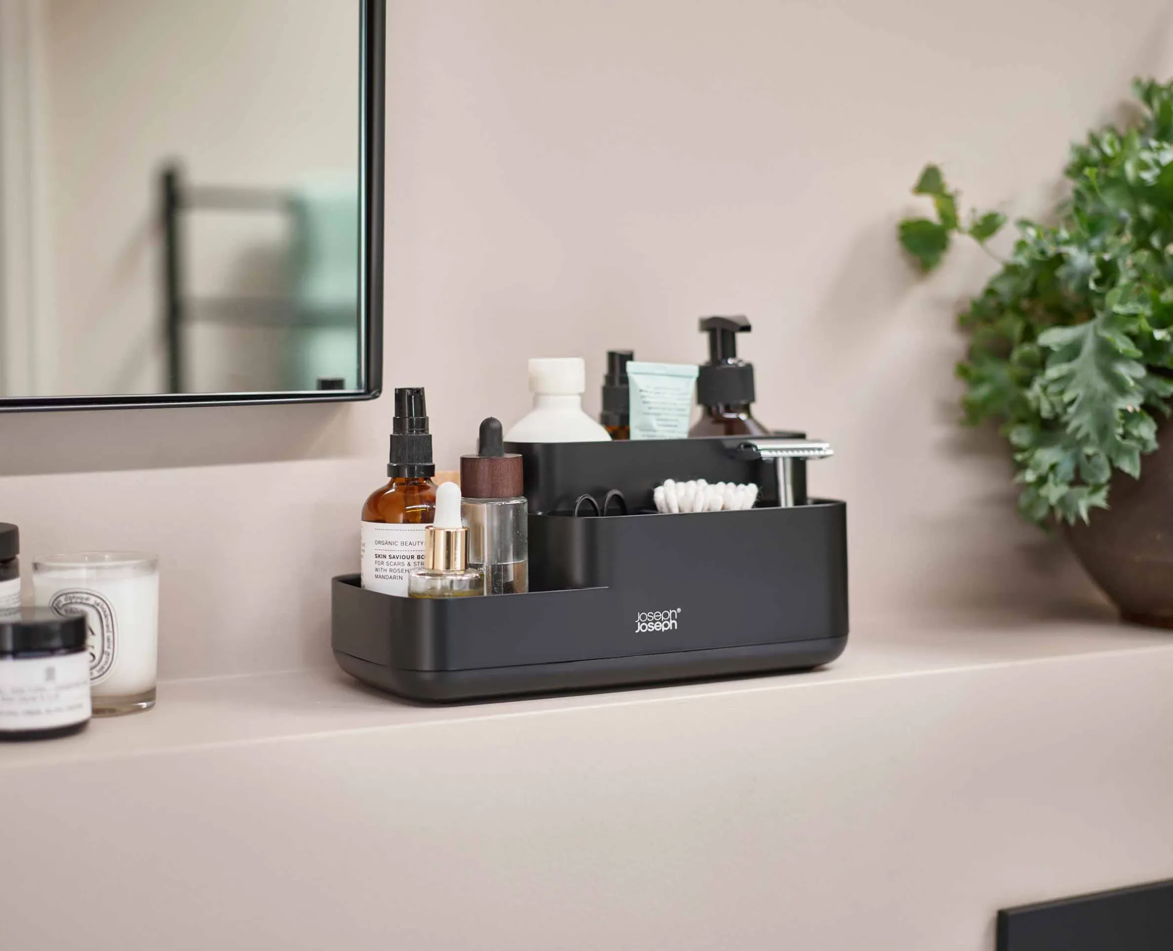 EasyStore™ Matt Black Bathroom Storage Caddy