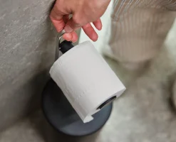 EasyStore™ Matt Black Concealed Toilet Paper Holder