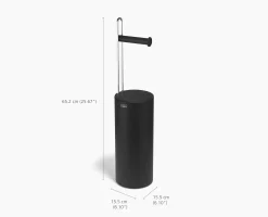 EasyStore™ Matt Black Concealed Toilet Paper Holder