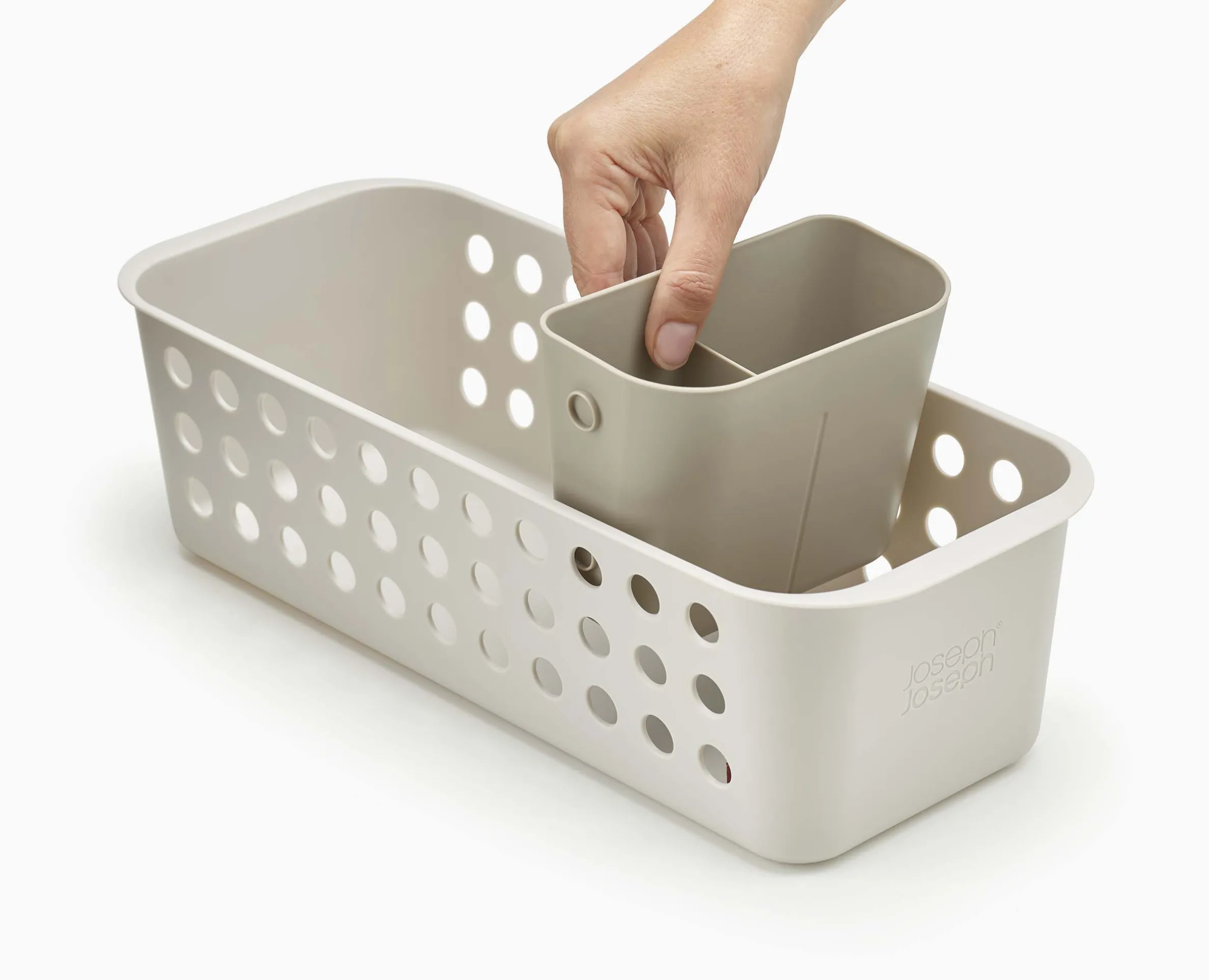 EasyStore™ Slimline Ecru Bathroom Storage Basket