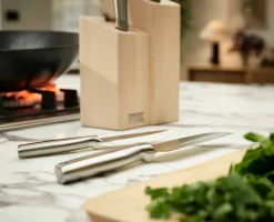 Elevate™ Fusion 5-piece Knife & Scissor Set with Beechwood Block