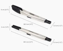 Elevate™ Fusion 2-piece Stainless-steel Tong Set
