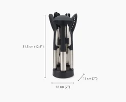 Elevate™ Fusion 5-piece Stainless-steel Utensil Set with Compact Stand