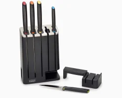 Elevate™ SlimBlock 5-piece Multicolor Knife Set with Sharpener