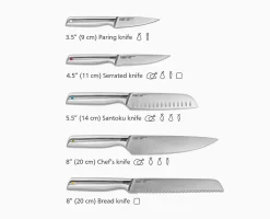 Elevate™ Steel Knives Bamboo 5-piece Set