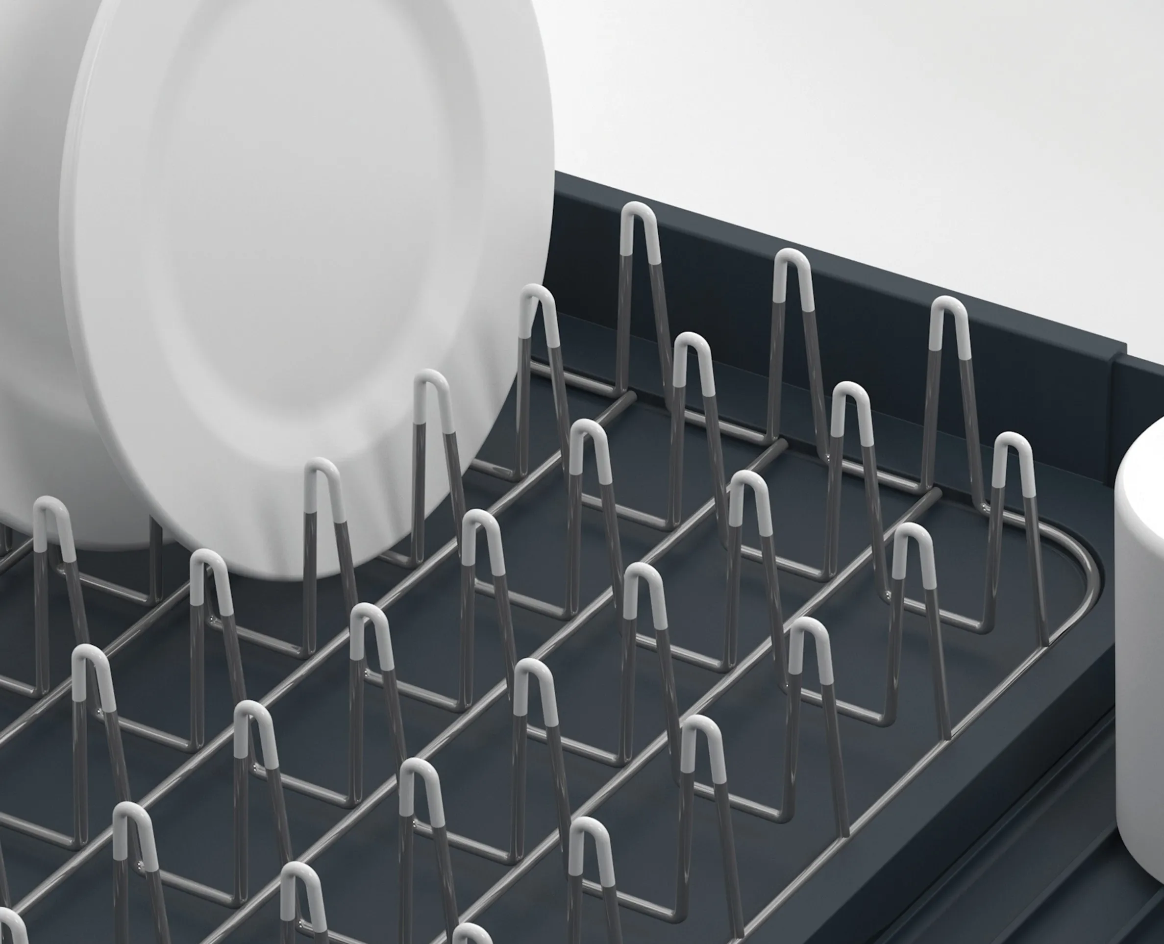 Extend™ Gray Expandable Dish Drainer