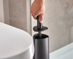 Flex™ 360 Matt Black Toilet Brush Starter Set