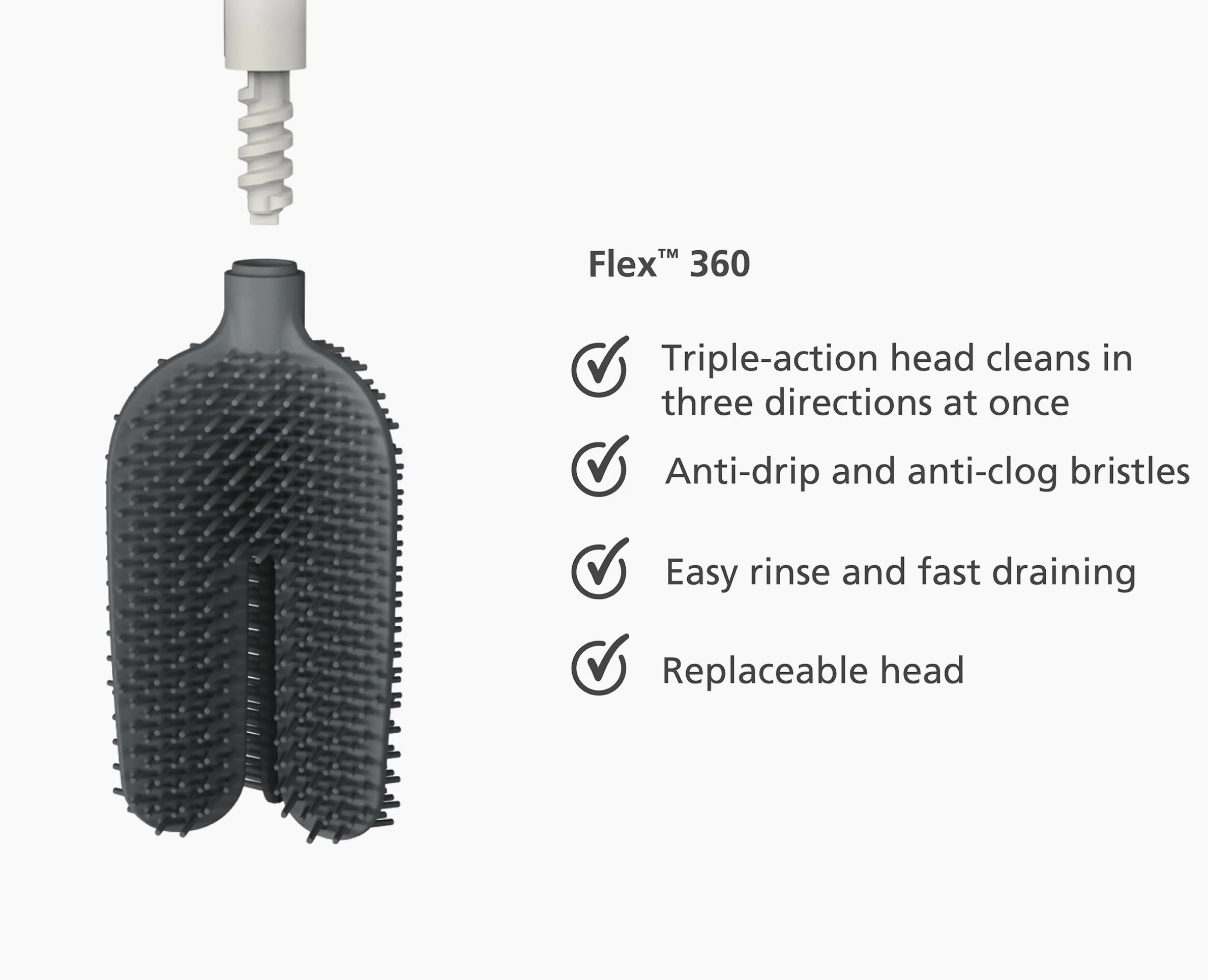 Flex™ 360 Matt Black Toilet Brush