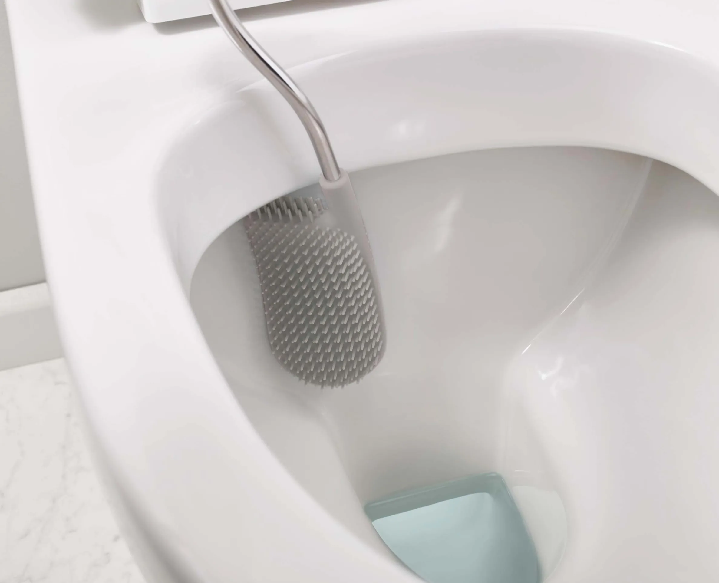 Flex™ Plus Light Gray Toilet Brush with Storage Caddy